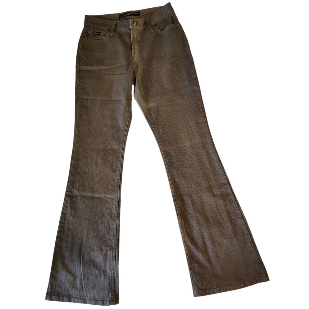 Squeeze Vintage Flare Leg Mid-rise Denim Stretch Jeans Size 5/6 Jr. Women's